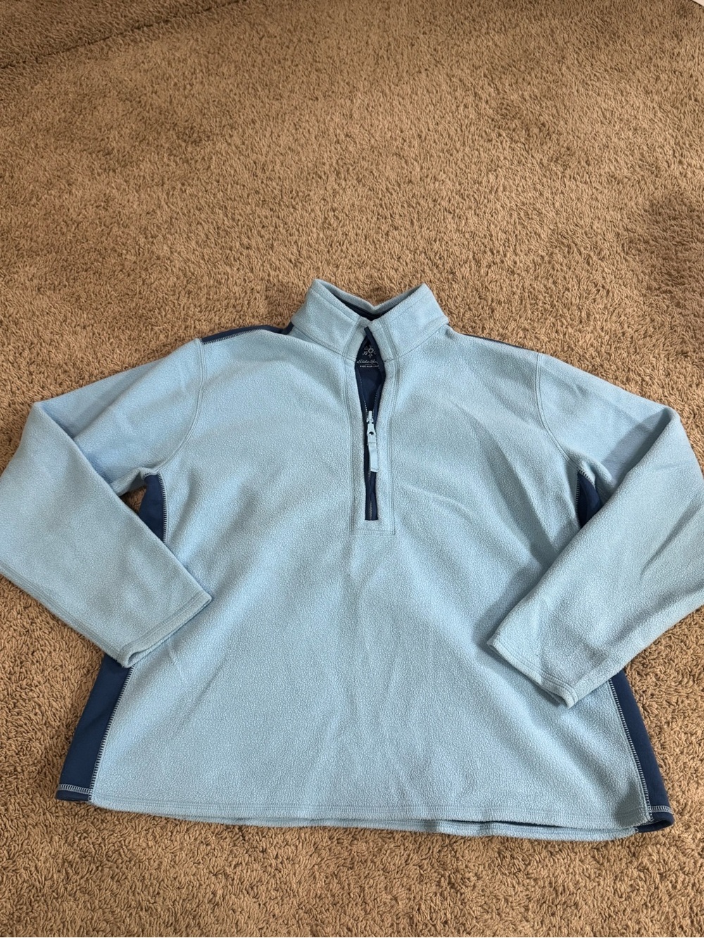 Light Blue women’s Quarter-Zip Fleece Pullover